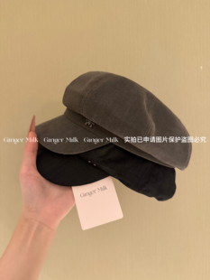 GingerM秋冬 型做旧八角帽克L心百搭时髦云朵报童帽 d家定制好版