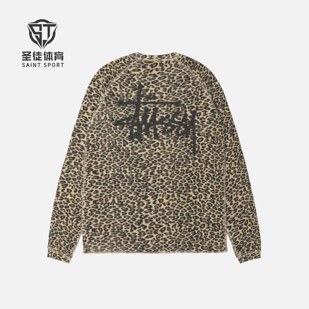 经典Logo华夫格长袖T恤Stussy