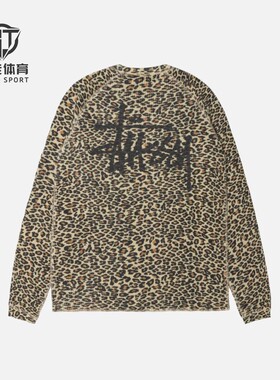 正品 Stussy 25款 Raglan Thermal Logo华夫格 迷彩豹纹 长袖T恤