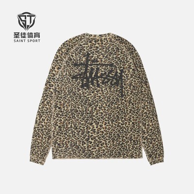 经典Logo华夫格长袖T恤Stussy