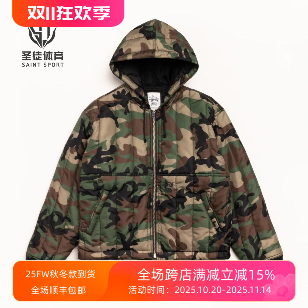 StussyQuilted尼龙工装夹克