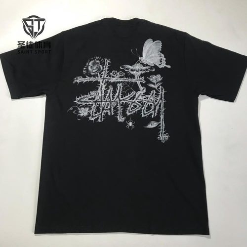 StussyInBloom蝴蝶荆棘短袖