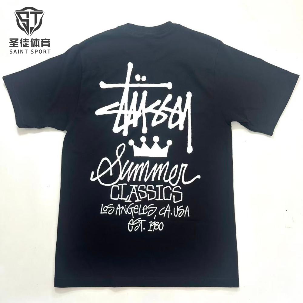 Stussy夏季皇冠Logo短袖