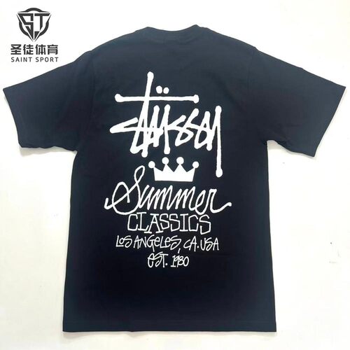 Stussy夏季皇冠Logo短袖
