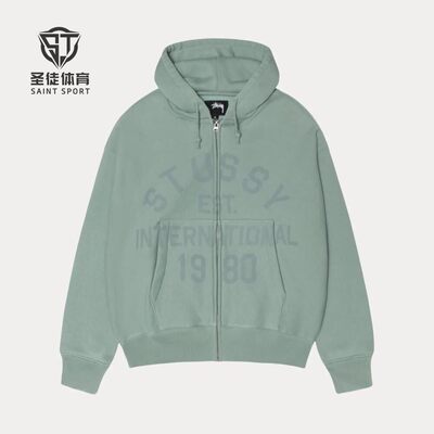 StussyEstablished拉链卫衣