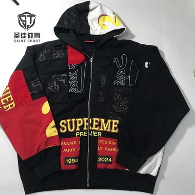 SupremePatchwork拼接贴补卫衣