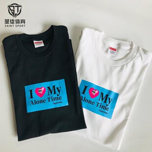 现货正品 Supreme 26SS Alone Time Tee 爱心 胸前标语 短袖T恤