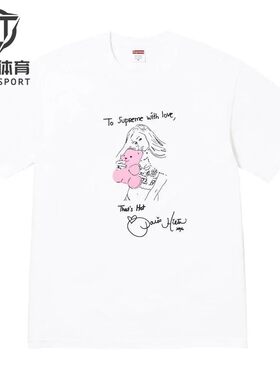 SupremeParis抱小熊人像短袖