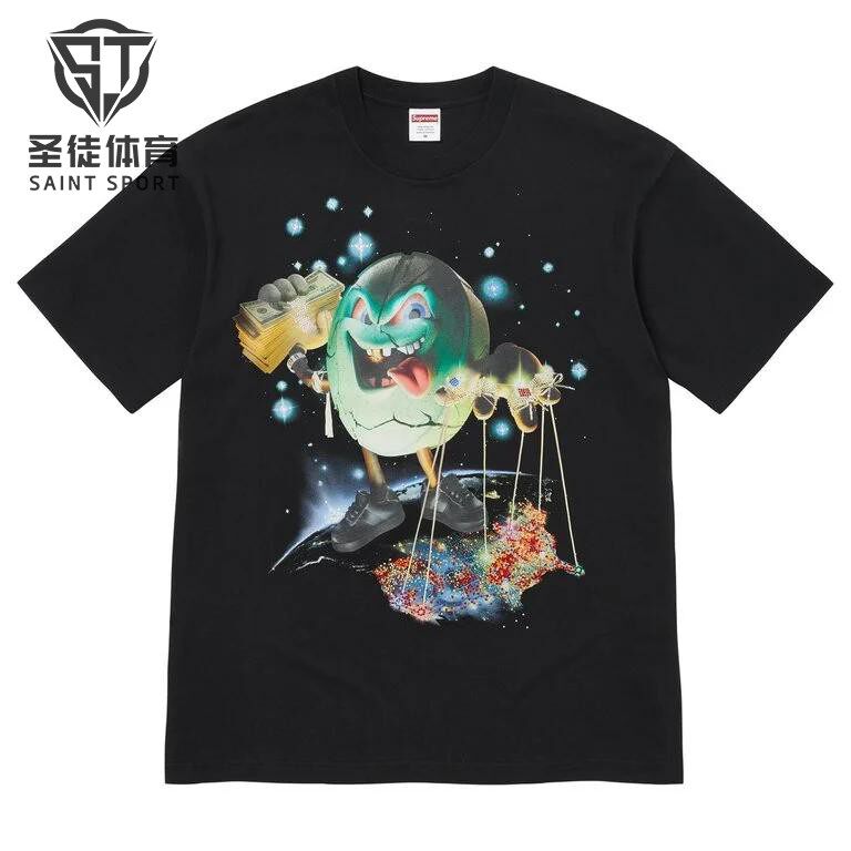 SupremeSALEM水钻卡通短袖