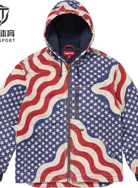 Supreme国旗棉服夹克