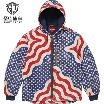 Supreme国旗棉服夹克