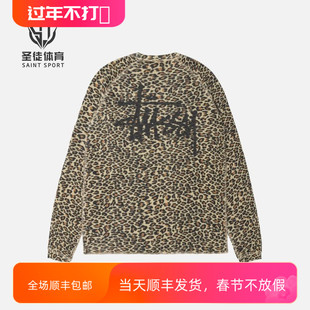 正品 Stussy 25款 Raglan Thermal Logo华夫格 迷彩豹纹 长袖T恤