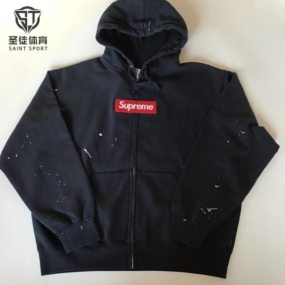 现货正品 Supreme 26SS MM6 马吉拉联名 Box Logo Zip Up拉链卫衣
