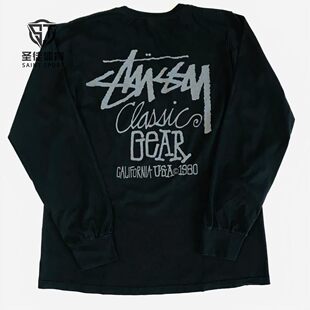现货正品 Stussy 25SS Classic Gear L/S Tee 经典Logo 长袖T恤