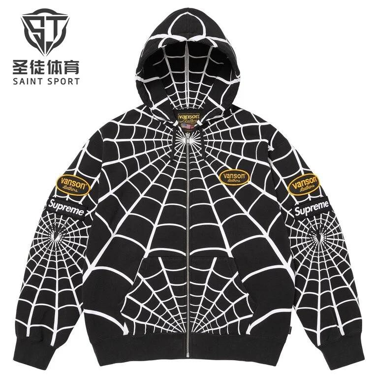 Supreme蜘蛛侠拼皮Logo卫衣