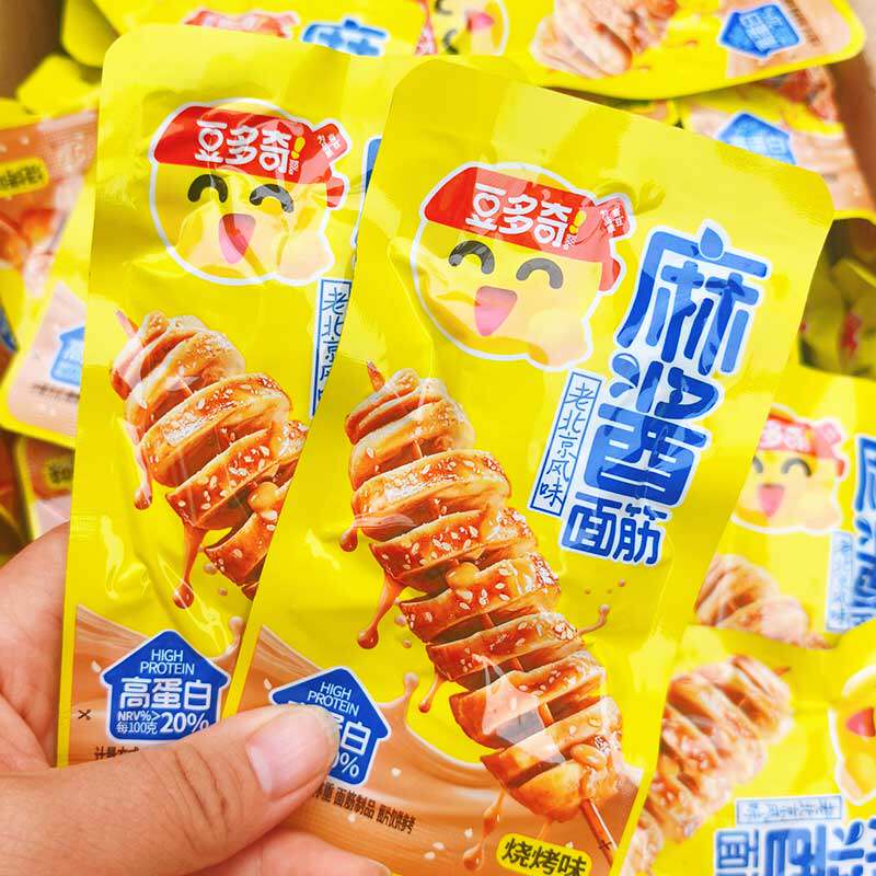豆多奇麻酱面筋卷豆干香辣烧烤