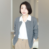 大洪洪 针织翻领内搭马甲打底绵羊毛背心衬衫 万能叠搭 无袖