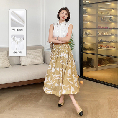 内搭荷叶领无袖无袖打底衫