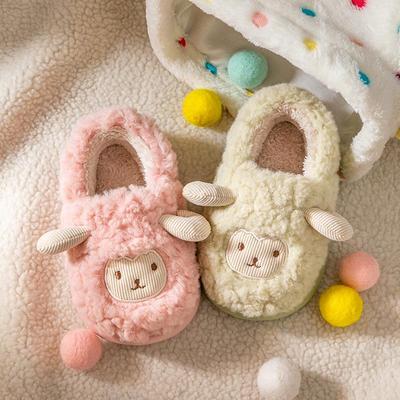 冬季室内防滑男童女孩包跟棉拖鞋