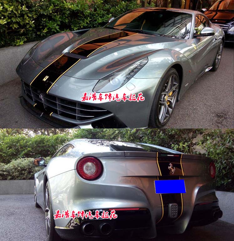 法拉利F8车贴 F12车贴拉花 458 F430 360 488个性机盖贴花装饰贴