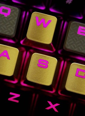 键帽 WASD烤漆游戏键帽十字轴OEM高度海盗船酷冷透光键帽烤漆键帽