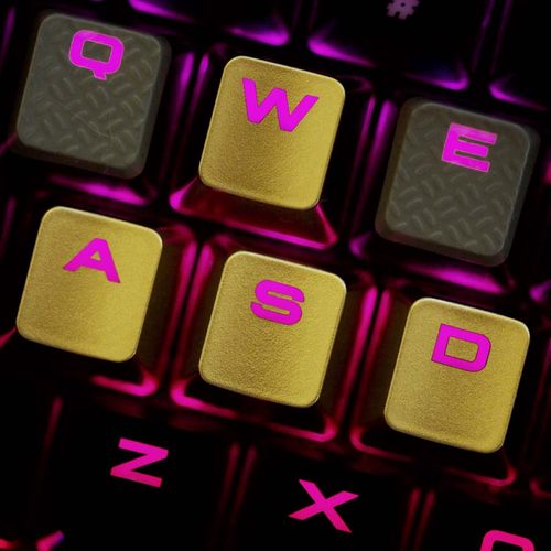 wasd游戏十字轴oem高度透光键帽