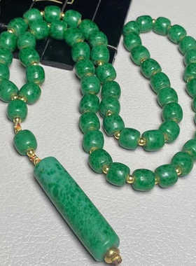 中长款手工Y字项链老琉璃琉璃