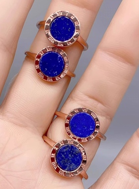 轻奢小众天然青金石活口戒指女