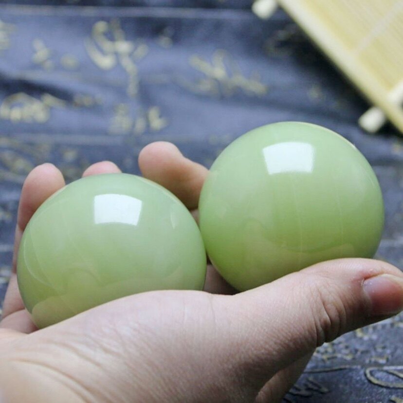 天然阿富汗玉健身球玉石手球保健按摩手指实用礼品玉石手打球