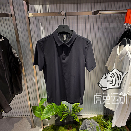 安踏2026夏季新品男士POLO衫休闲运动百搭黑色短袖上衣152627152