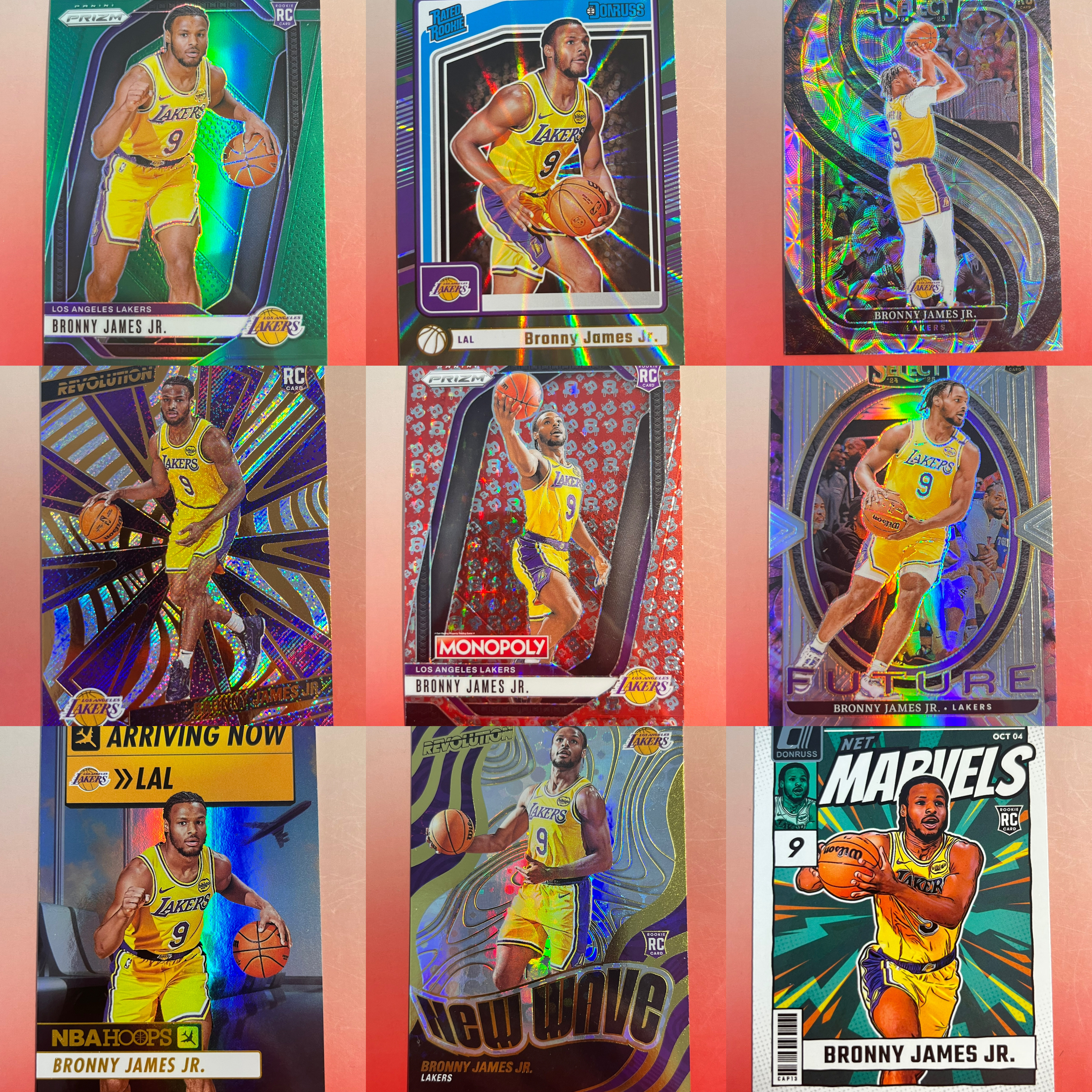 布朗尼詹姆斯球星卡专辑 nba panini 湖人队 帕尼尼 官方 新秀 RC
