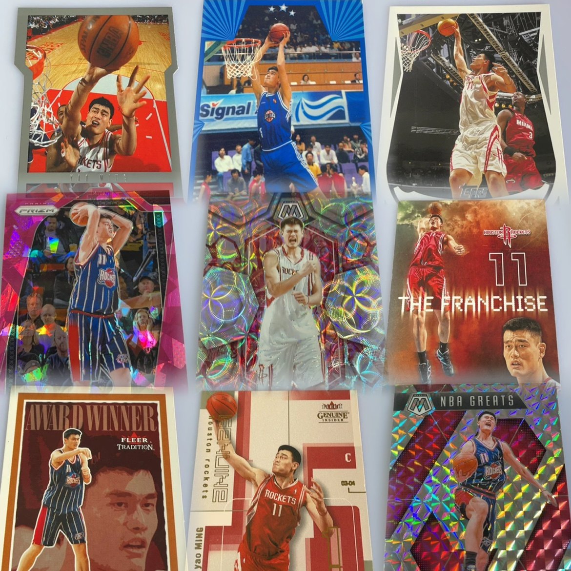 姚明普特卡专辑 正版NBA篮球球星卡 帕尼尼 topps fleer 经典老卡