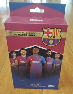 足球球星卡2021-22 Topps 巴萨 巴塞罗那 官方未拆卡盒 挂盒 西甲