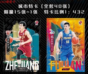 2020-21赛季 CBA官方球星卡 中体卡业首款 ZTKY折射系列 城市特卡