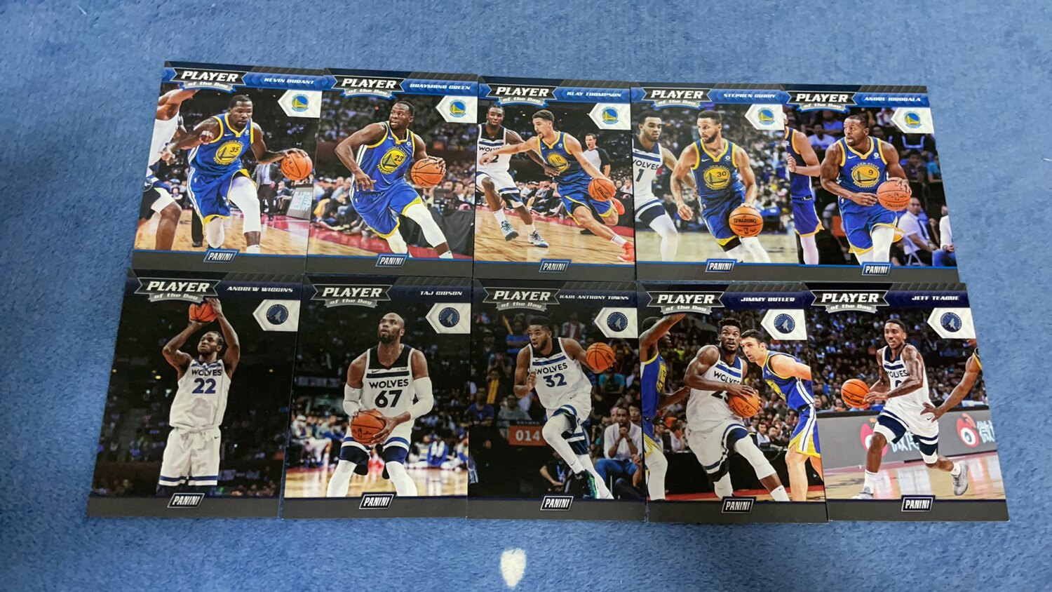 nba球星卡 帕尼尼1718 player of the day 球员日系列 勇士森林狼