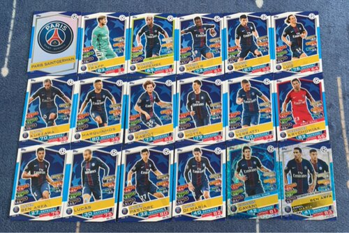 欧冠足球球星卡圣日耳曼队