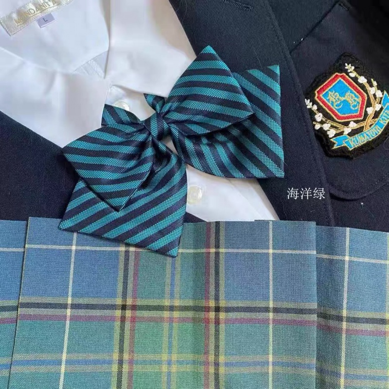 JK制服校供感原创手作领结条纹蝶