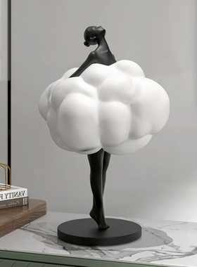 创意女孩客厅摆件大型落地电视柜旁边家居饰品软装乔迁新居礼品