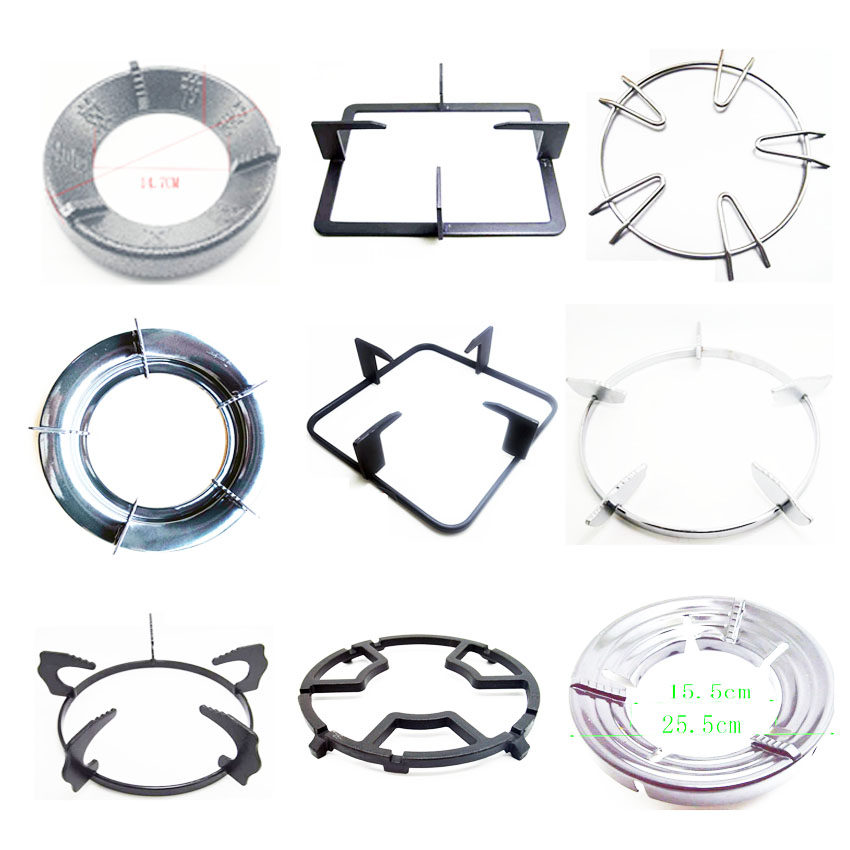 圆底锅架燃气灶支架大全铸铁炉架防滑四爪煤气灶方形多款炉架配件