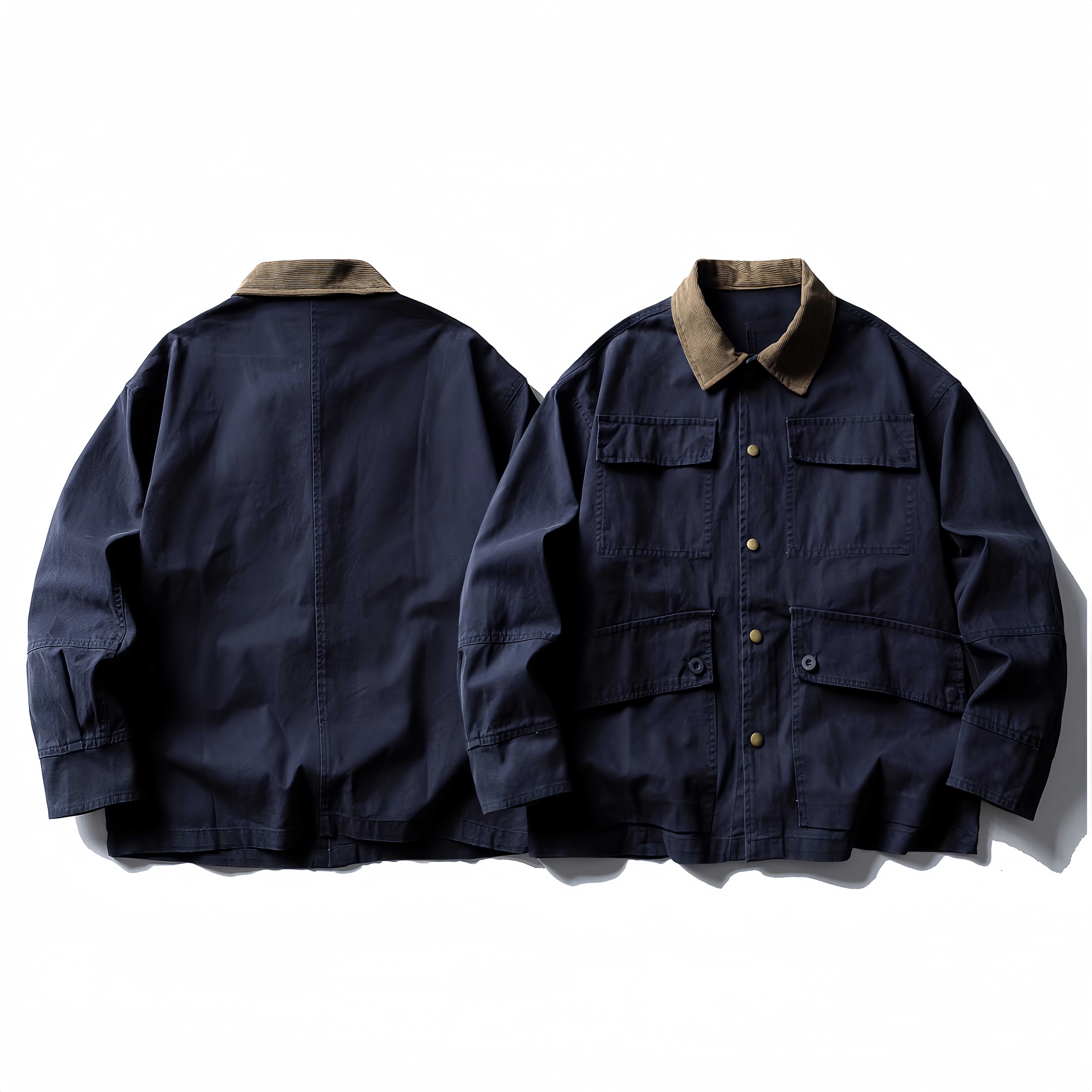 【品牌折扣】BEAMS JAPA日系工装夹克多口袋春秋男女宽松拼接外套