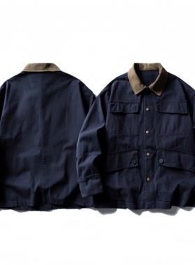 【品牌折扣】BEAMS JAPA日系工装夹克多口袋春秋男女宽松拼接外套