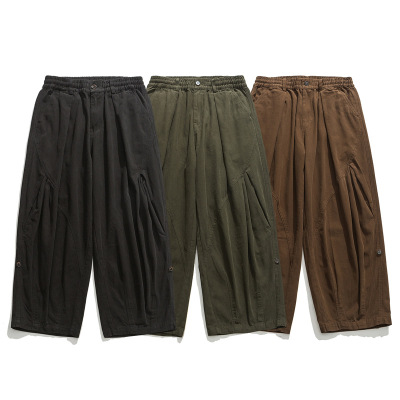 【品牌折扣】BEAMS JAPA休闲长裤日系工装春秋男女宽松直筒阔腿裤