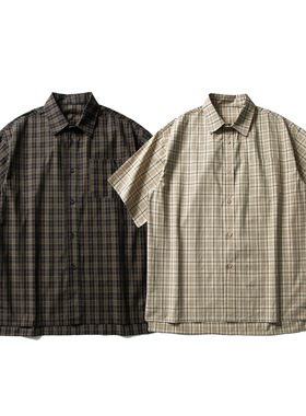 【品牌折扣】BEAMS NNDS短袖衬衫春夏廓形复古格纹男女宽松休闲潮