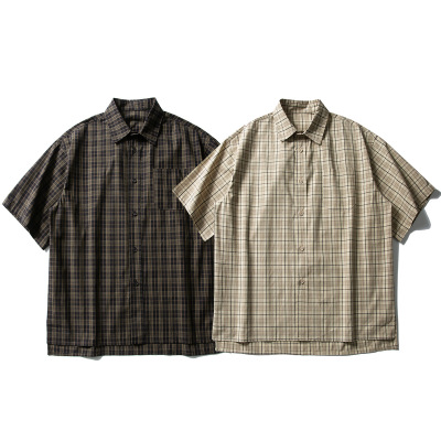 【品牌折扣】BEAMS NNDS短袖衬衫春夏廓形复古格纹男女宽松休闲潮