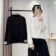 遮肚子2025秋冬加绒提花打底衫 大码 女装 国风内搭半高领上衣985