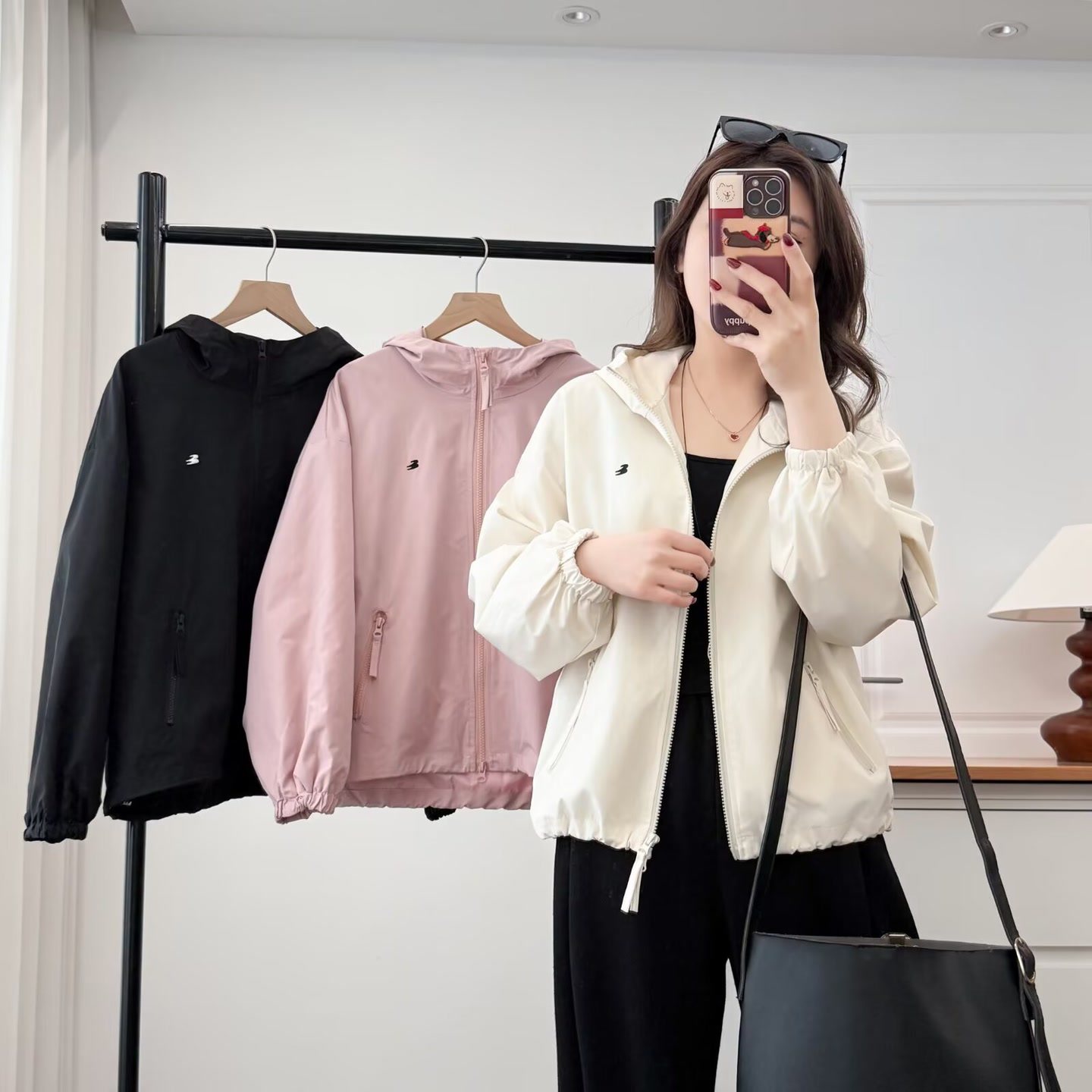 大码女装遮肚子春季连帽刺绣短外套百搭宽松下摆抽绳休闲上衣766,女装/女士精品,常规大码外套,淘宝优惠券,粉丝福利购,淘宝优惠卷