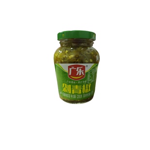 广乐剁青椒剁辣椒200g瓶 四川特产泡椒水虎皮鱼头青椒酱调味料