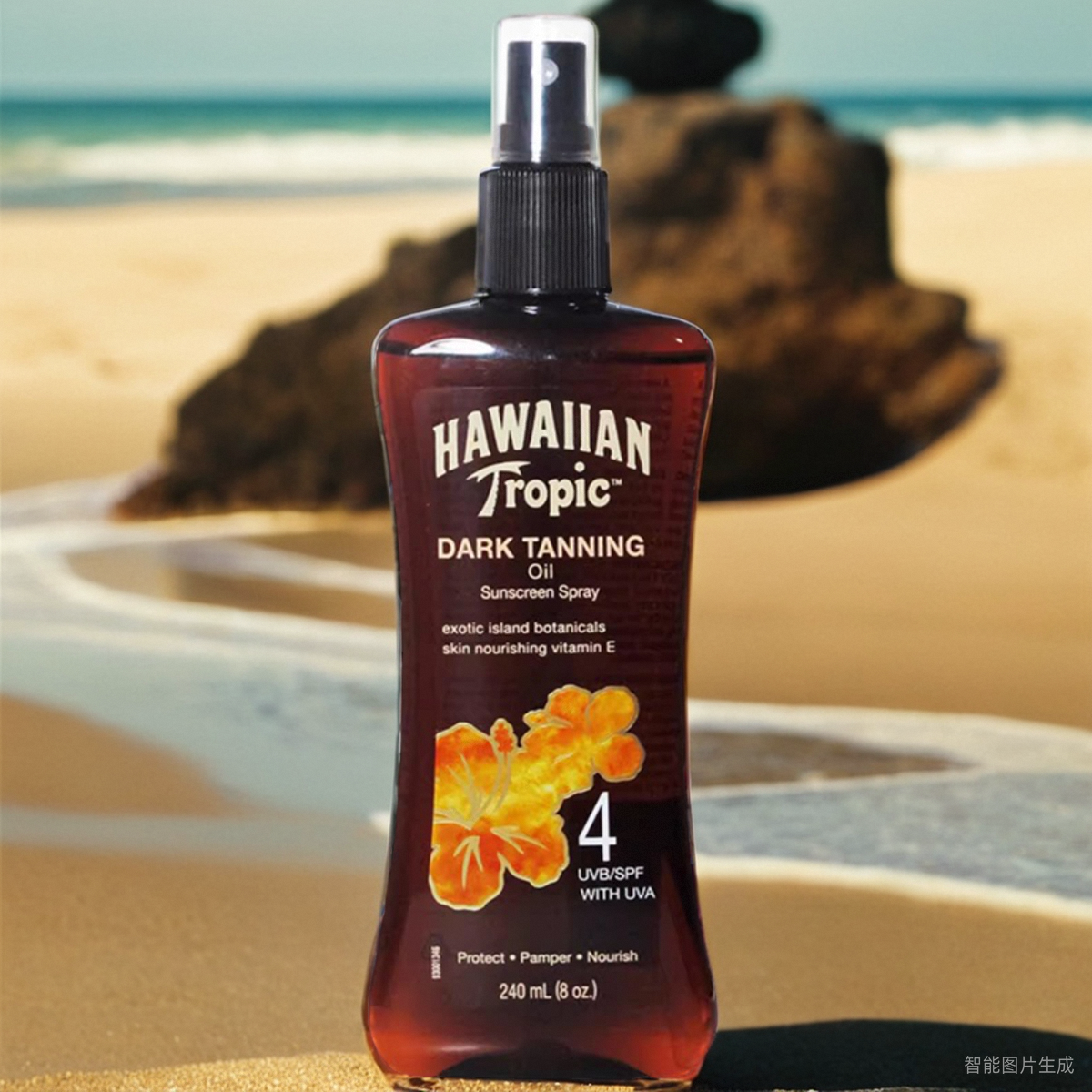 包邮Hawaiian ropic夏威夷古铜色美黑油助黑油SPF4三亚海边全身 美容护肤/美体/精油 身体护理油 原图主图