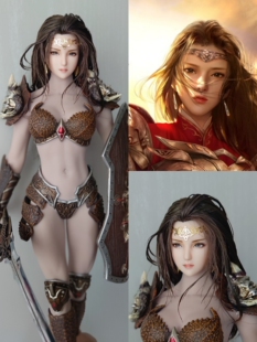 女战士可动人偶 上古卷轴 包胶女素体模型tbleague