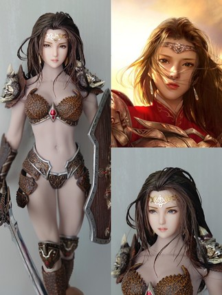 女战士可动人偶 上古卷轴 包胶女素体模型tbleague